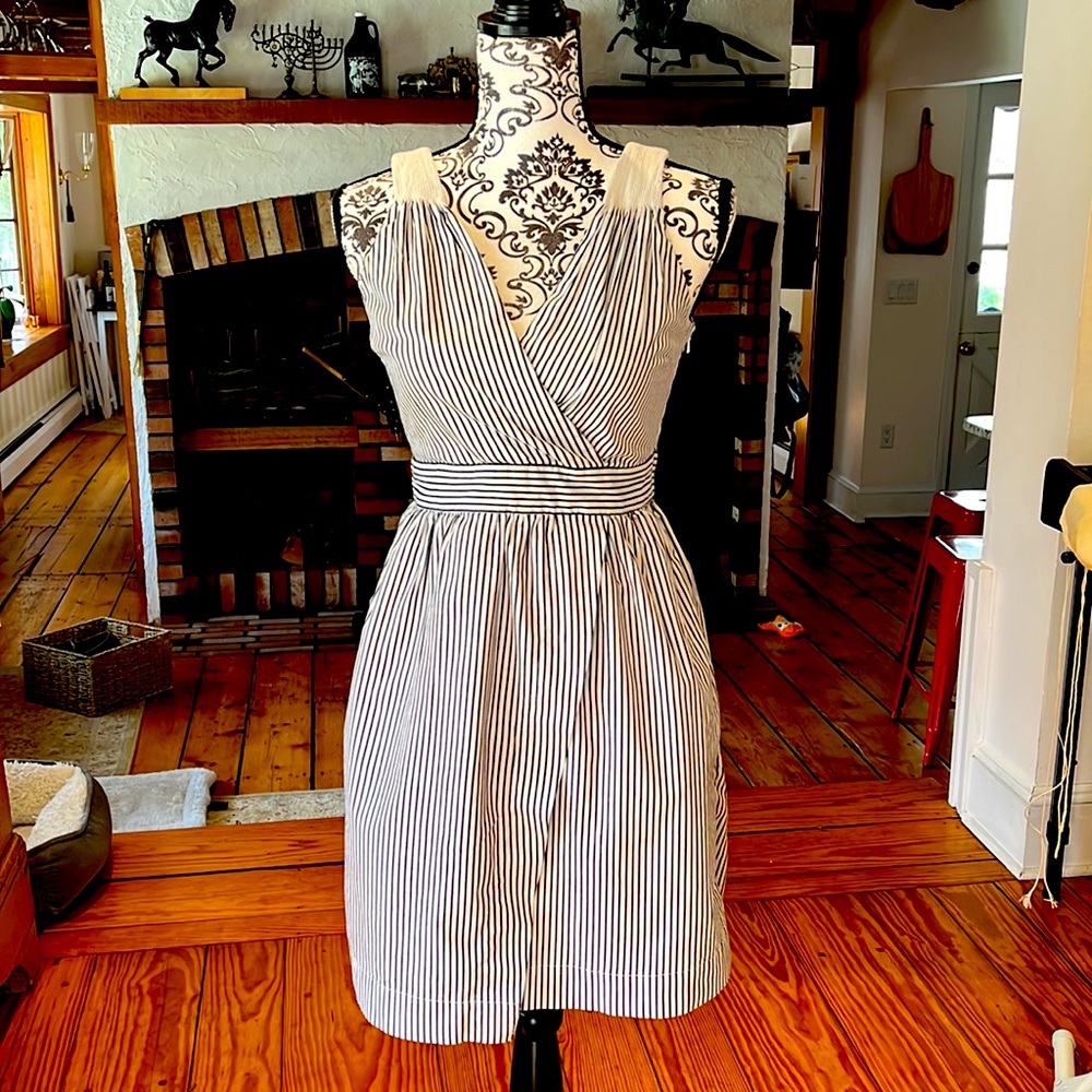 Navy stripe nautical chic dress